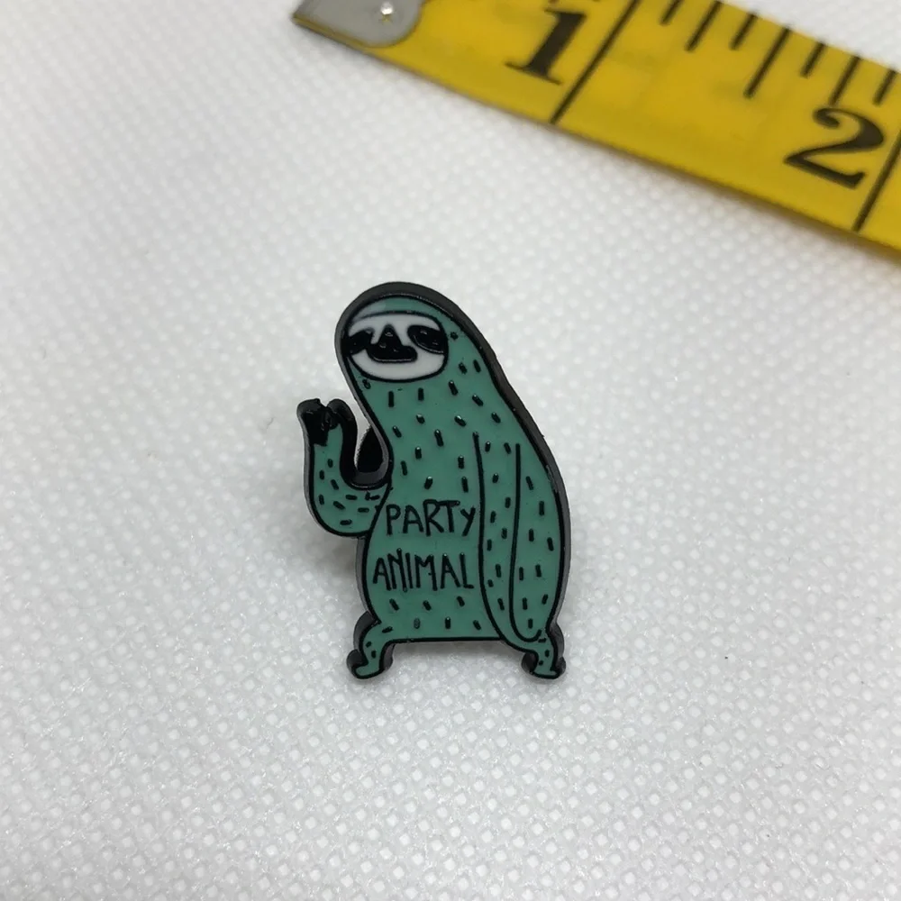 3/$25 Sloth “Party Animal” Pin